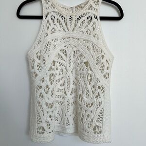 Maje White Crochet Women's Top